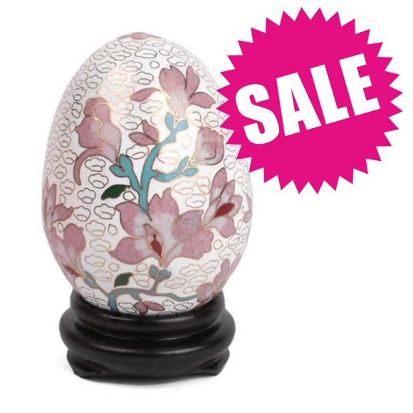 Unbranded Other - Vintage Porcelain Egg with Wood Stand